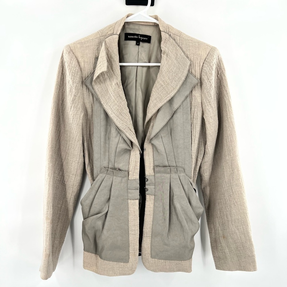 Nanette Lepore cream blazer jacket size 8
